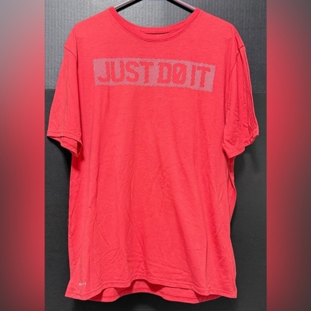 🏜️Nike Red Athletic DriFIT JDI Logo Spell Out T-shirt